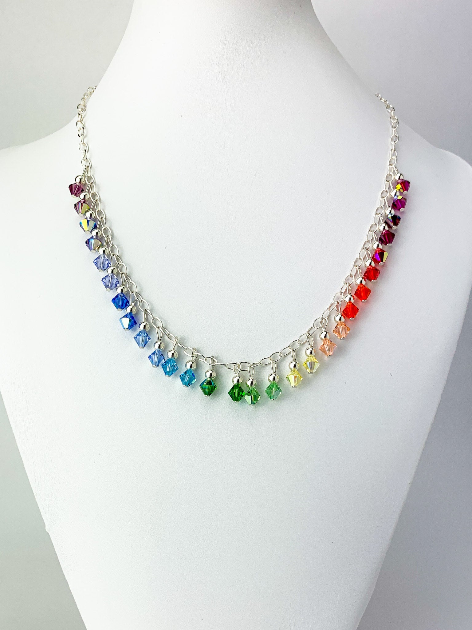 Rainbow Swarovski Crystal Earrings