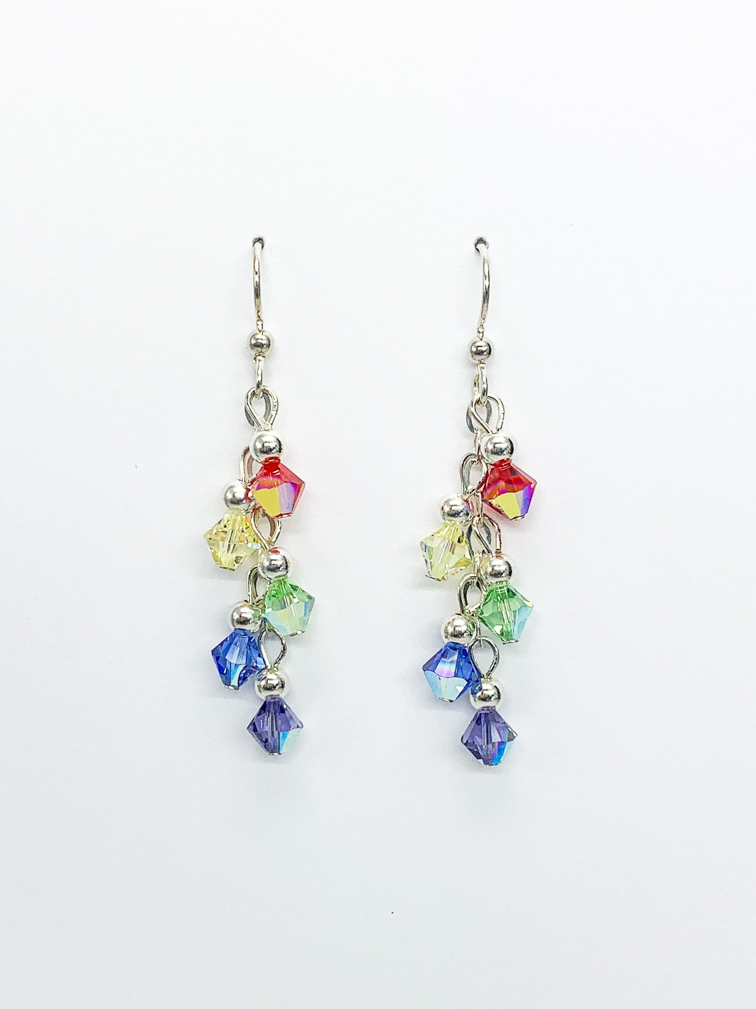 Rainbow Swarovski Crystal Necklace Bead Dazzling